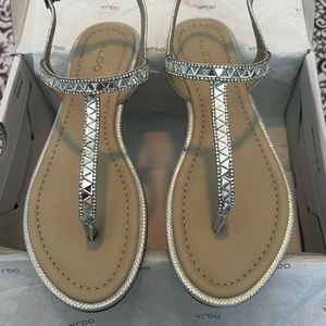 Aldo silver sandals